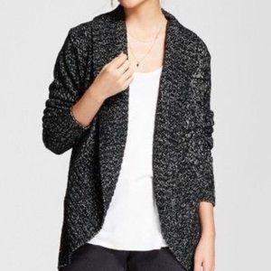 a new day Black & White open cardigan - M